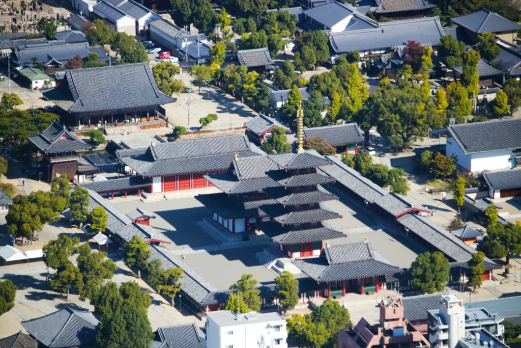 参观大阪的四天王寺